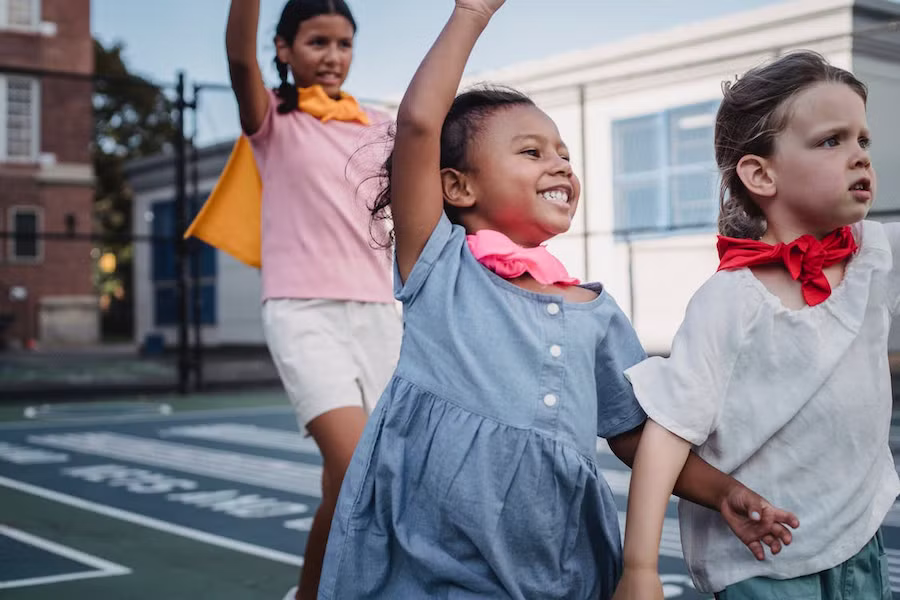 children playing outdoors